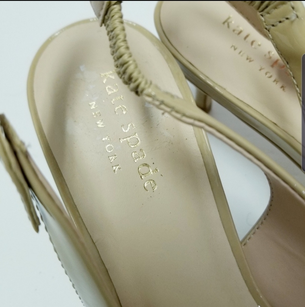 Kate Spade Slingback Nude Heels Shiloh - Picture 5 of 7